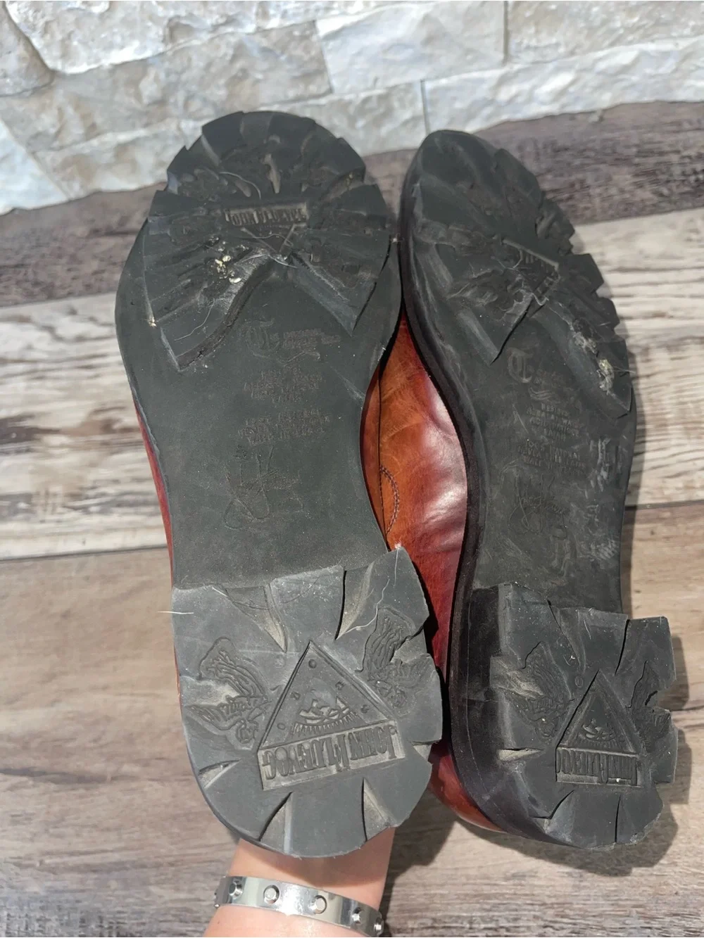 John Fluevog Gateway Angels Anfield Reddish Brown Men’s Size 7.5